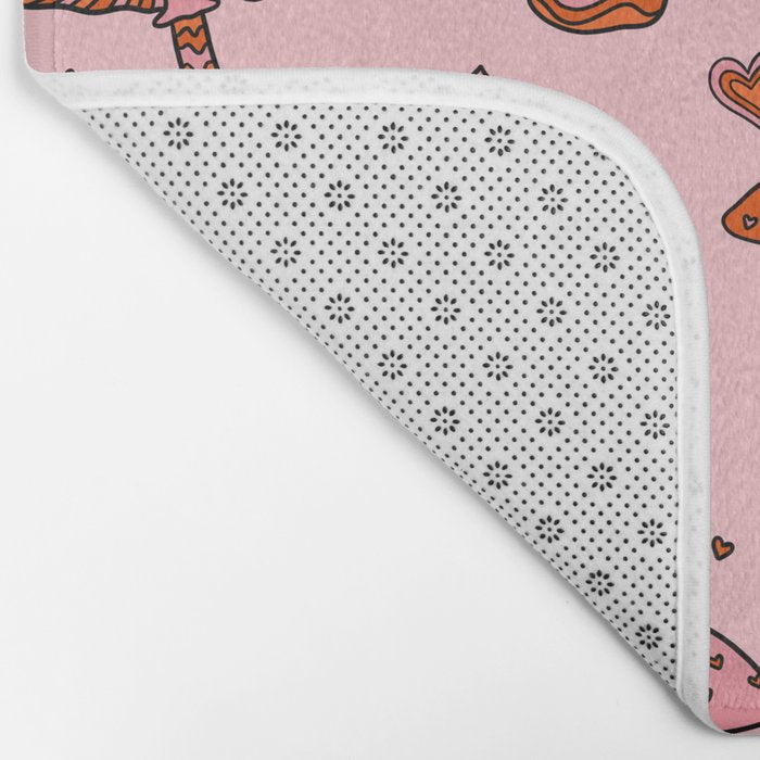 Valentine Mushrooms Bath Mat Gallery Image 2