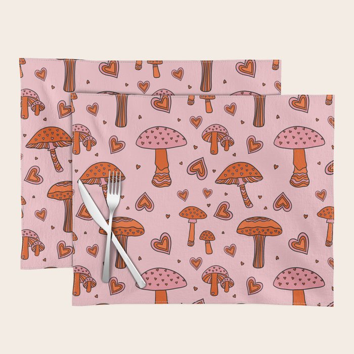 Valentine Mushrooms Placemat Gallery Image 1