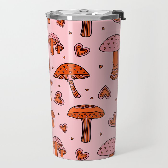 Valentine Mushrooms Travel Mug Gallery Image 2
