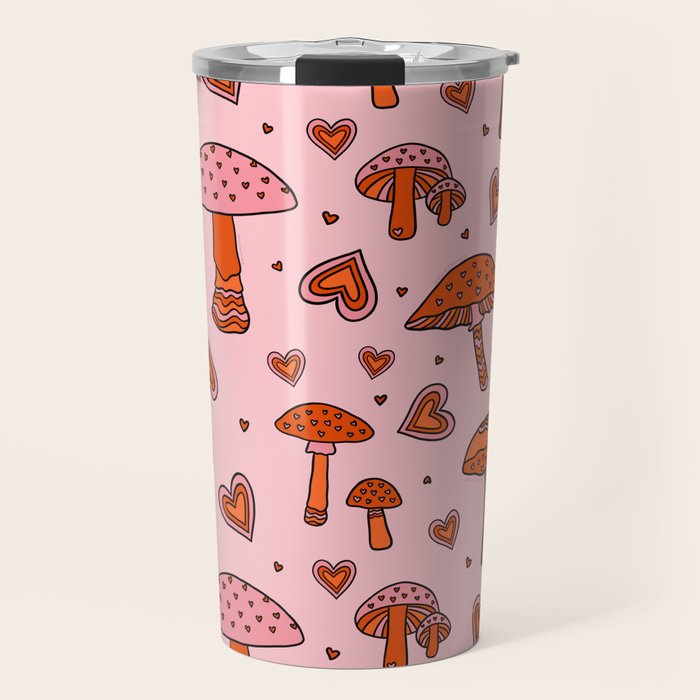 Valentine Mushrooms Travel Mug Gallery Image 1