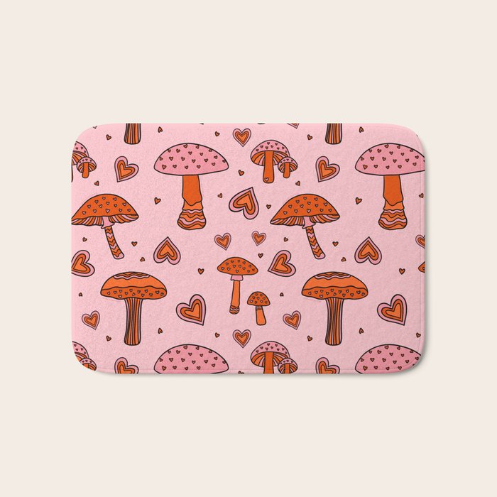 Valentine Mushrooms Bath Mat Gallery Image 1