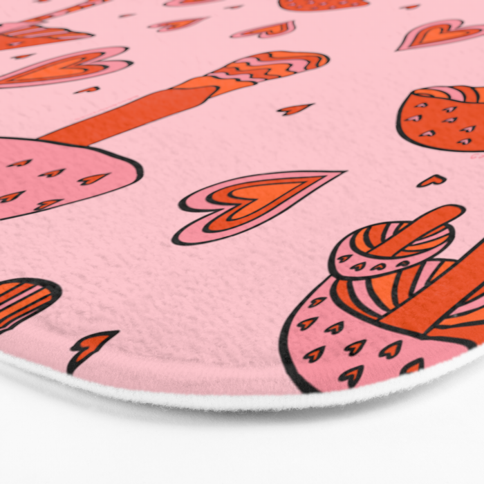 Valentine Mushrooms Bath Mat Gallery Image 3