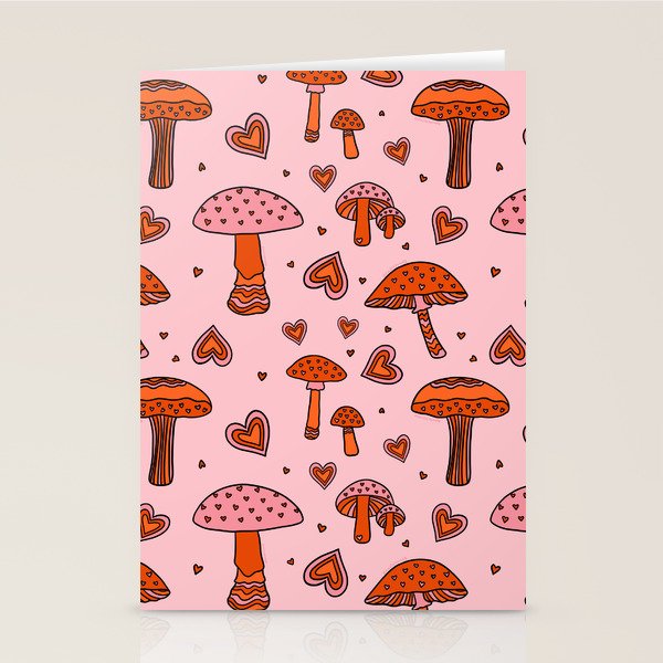Valentine Mushrooms Stationery Card Gallery Image 2
