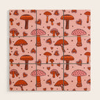 Valentine Mushrooms Wood Wall Art Gallery Image 1
