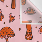 Valentine Mushrooms Wall Tapestry Gallery Image 3