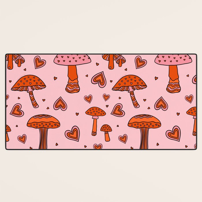 Valentine Mushrooms Desk Mat Gallery Image 3