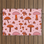 Valentine Mushrooms Outdoor Rug Gallery Image 1