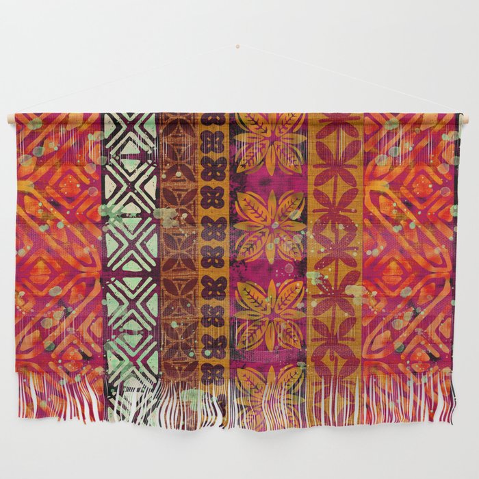 Vintage Hawaii Barkcloth Beachy design 204b Wall Hanging Gallery Image 1