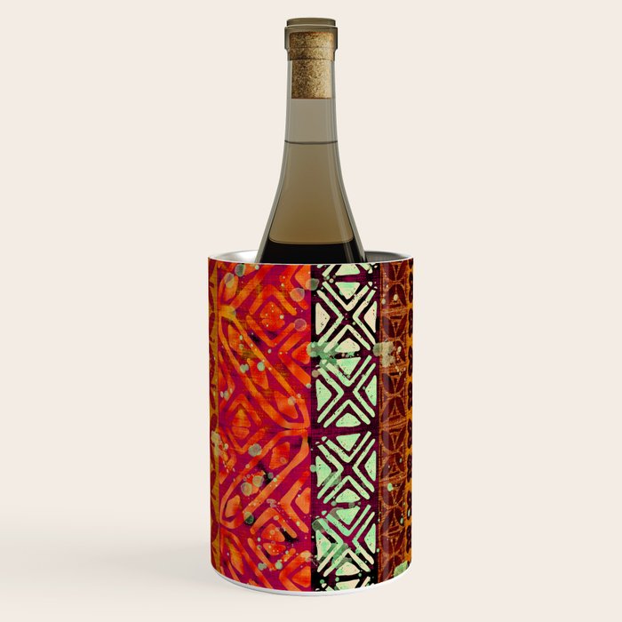 Vintage Hawaii Barkcloth Beachy design 204b Wine Chiller Gallery Image 2