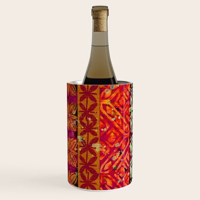 Vintage Hawaii Barkcloth Beachy design 204b Wine Chiller Gallery Image 3