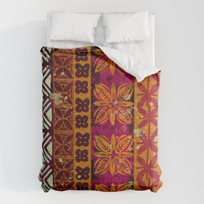 Vintage Hawaii Barkcloth Beachy design 204b Comforter Gallery Image 6