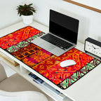 Vintage Hawaii Barkcloth Beachy design 204b Desk Mat Gallery Image 2