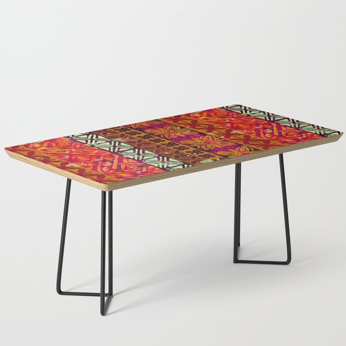 Vintage Hawaii Barkcloth Beachy design 204b Coffee Table Gallery Image 1
