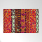 Vintage Hawaii Barkcloth Beachy design 204b Welcome Mat Gallery Image 1