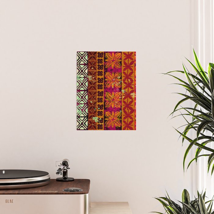 Vintage Hawaii Barkcloth Beachy design 204b Poster Gallery Image 2
