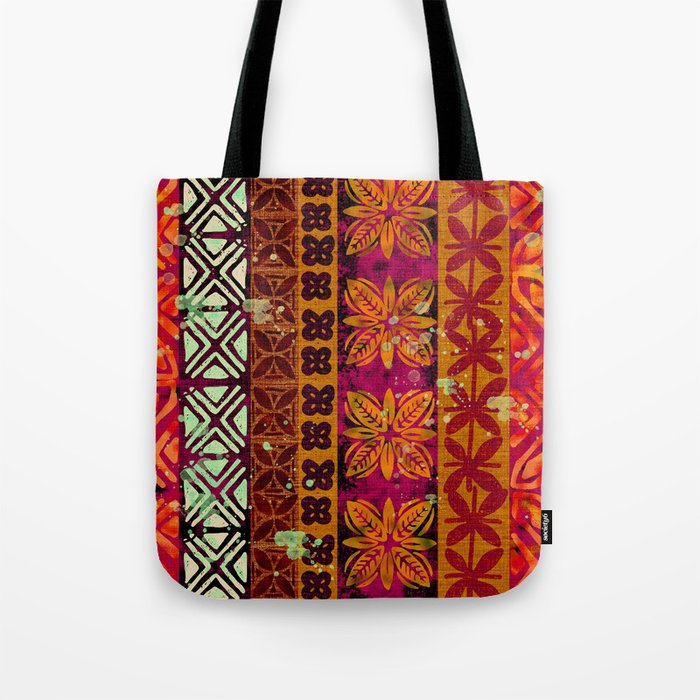 Vintage Hawaii Barkcloth Beachy design 204b Tote Bag Gallery Image 1