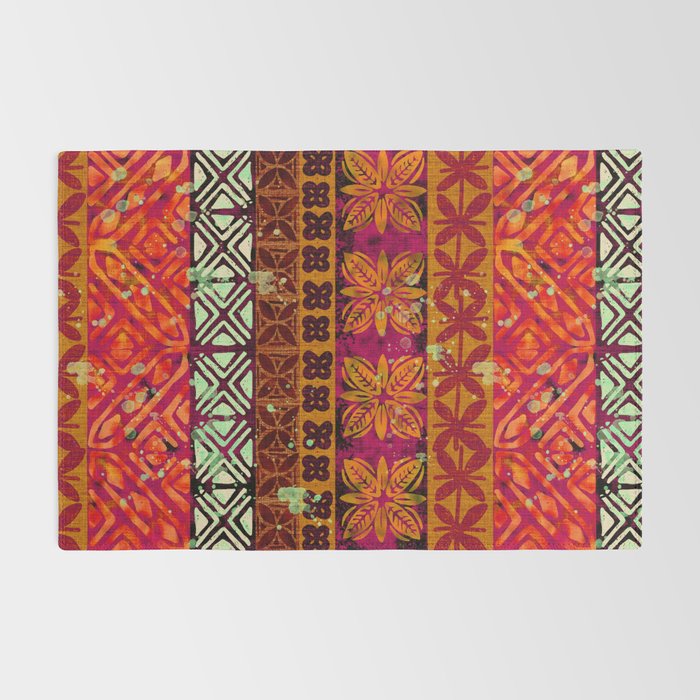 Vintage Hawaii Barkcloth Beachy design 204b Rug Gallery Image 2