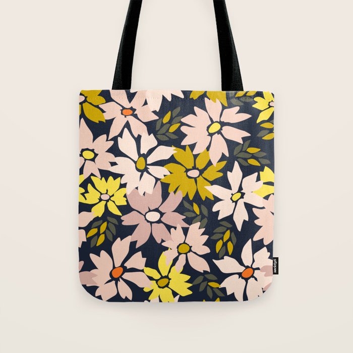 Garden time - bold floral pattern Tote Bag Gallery Image 1