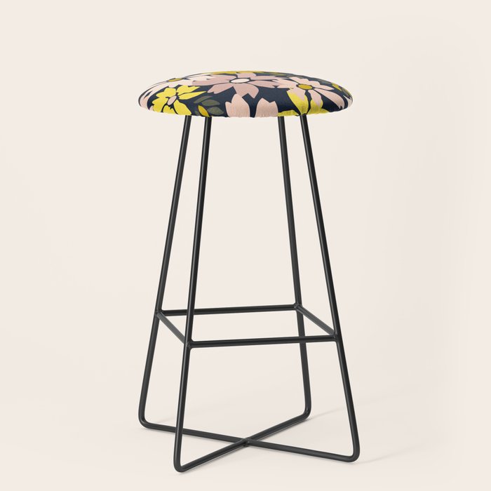 Garden time - bold floral pattern Stool Gallery Image 1