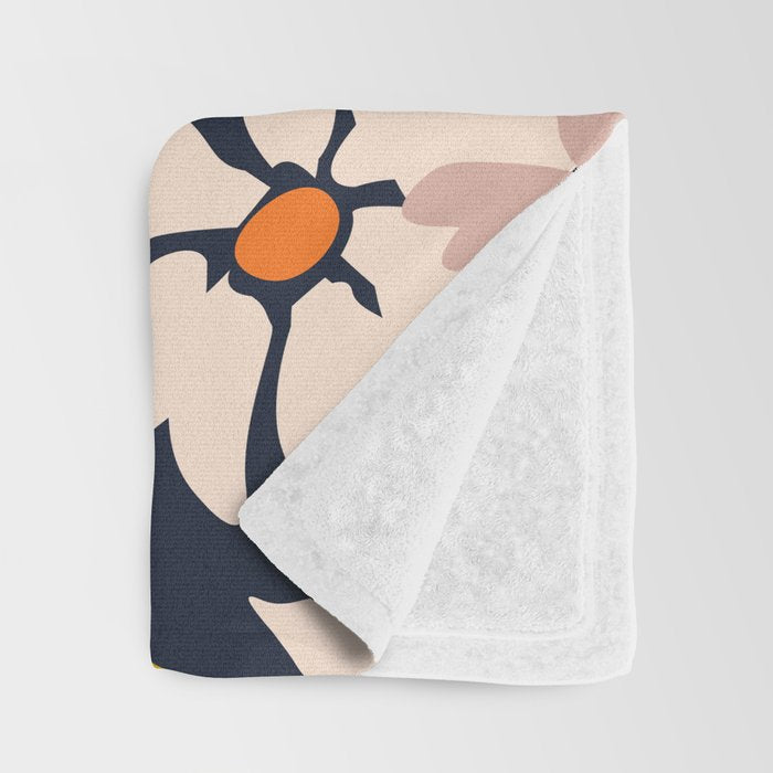Garden time - bold floral pattern Throw Blanket Gallery Image 3