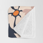 Garden time - bold floral pattern Throw Blanket Gallery Image 3