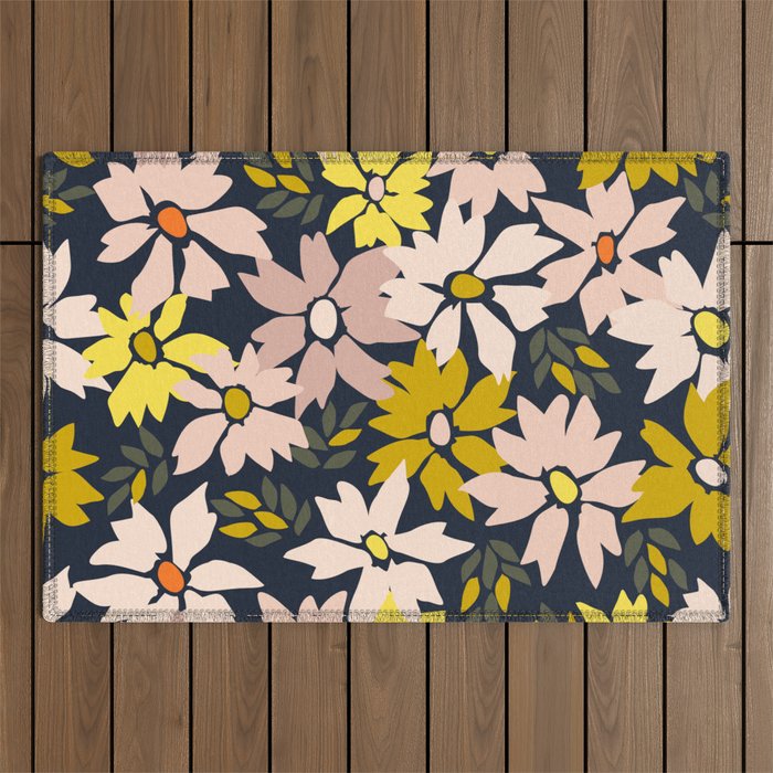 Garden time - bold floral pattern Outdoor Rug Gallery Image 1