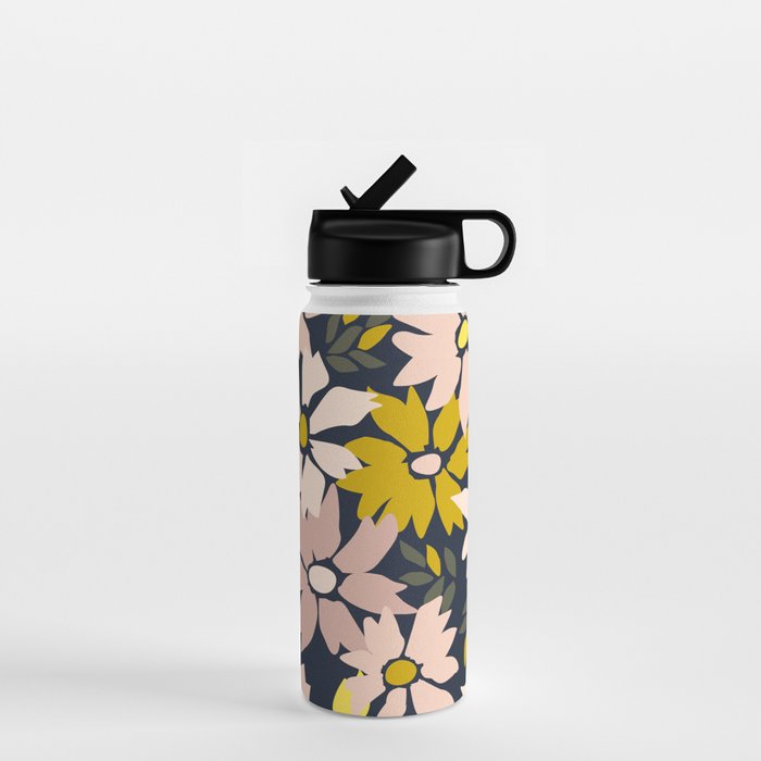 Garden time - bold floral pattern Water Bottle Gallery Image 1