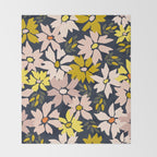 Garden time - bold floral pattern Throw Blanket Gallery Image 2