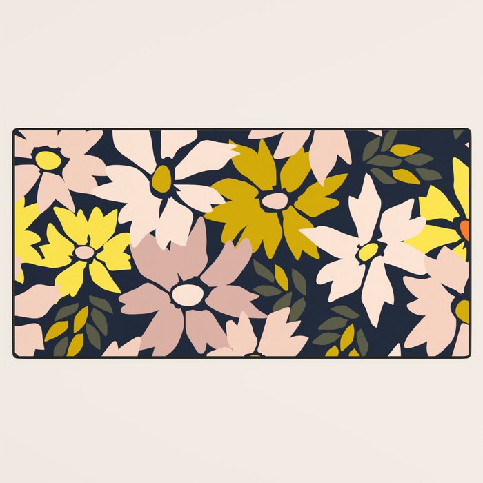 Garden time - bold floral pattern Desk Mat Gallery Image 3