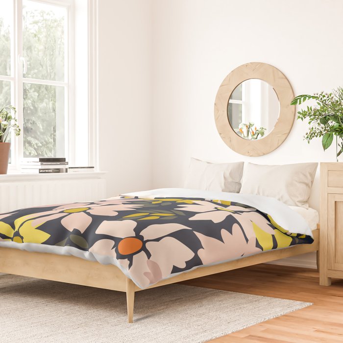 Garden time - bold floral pattern Duvet Cover Gallery Image 2