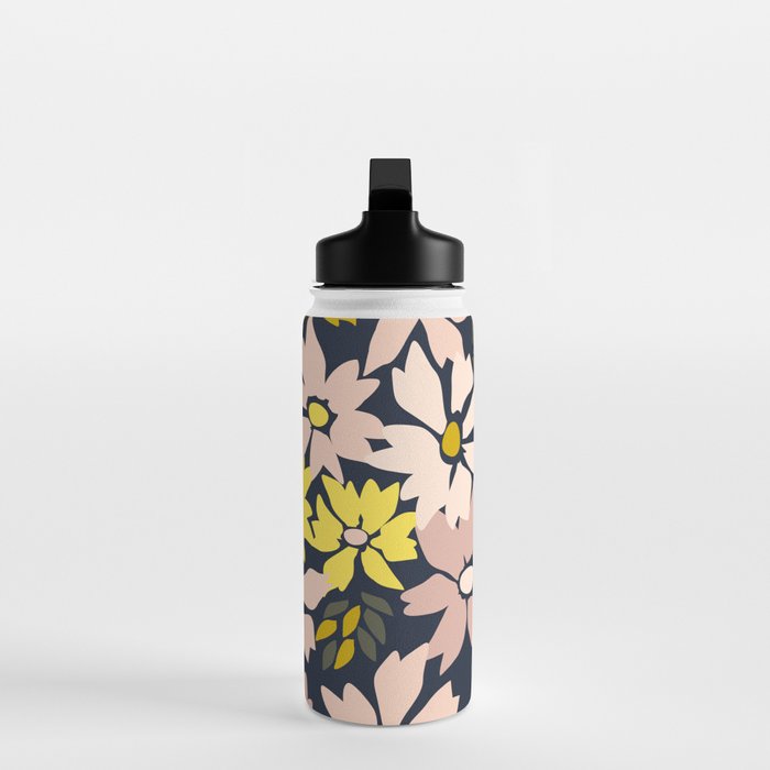 Garden time - bold floral pattern Water Bottle Gallery Image 3