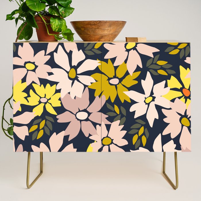 Garden time - bold floral pattern Credenza Gallery Image 1