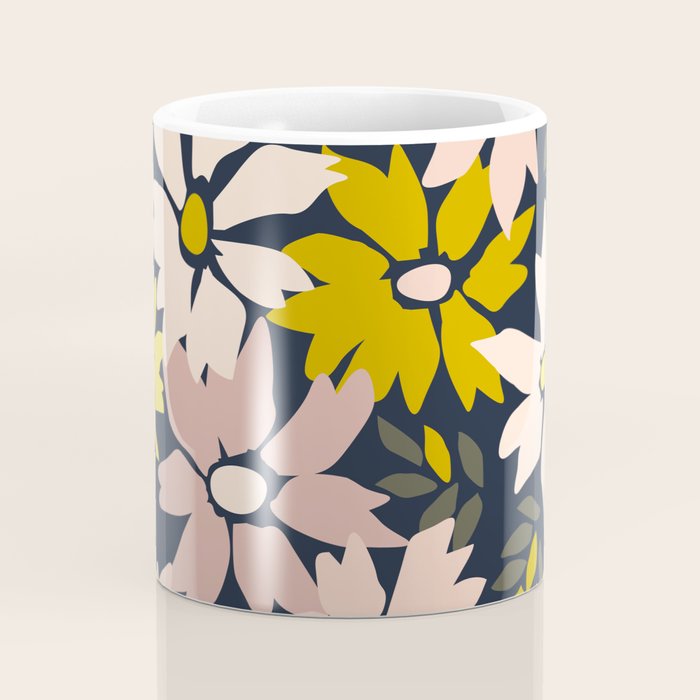 Garden time - bold floral pattern Coffee Mug Gallery Image 4