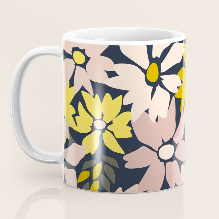 Garden time - bold floral pattern Coffee Mug Gallery Image 3