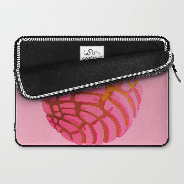 Pink concha bread mexican concha pan dulce mexican food lover Laptop Sleeve Gallery Image 2