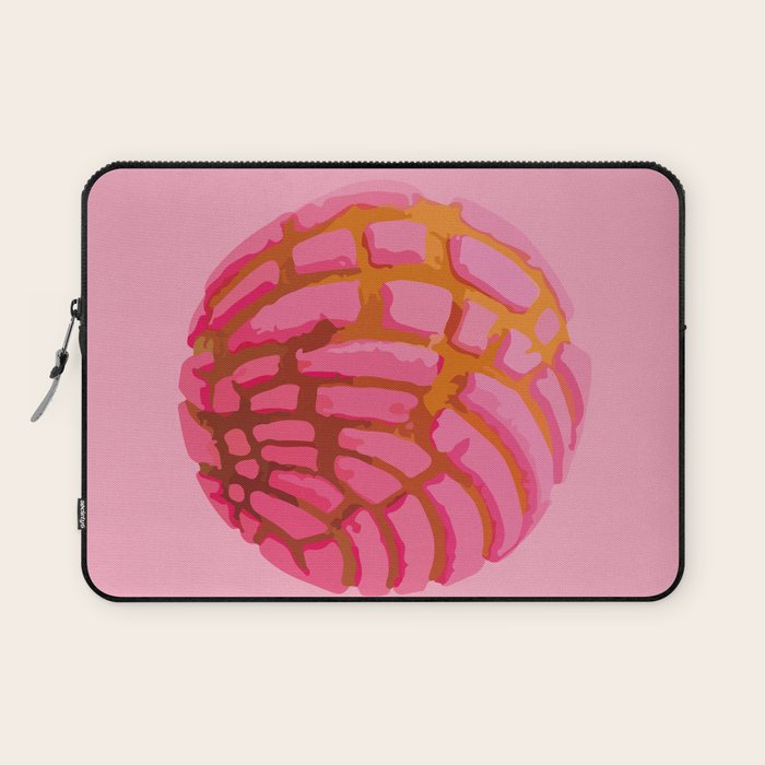 Pink concha bread mexican concha pan dulce mexican food lover Laptop Sleeve Gallery Image 1