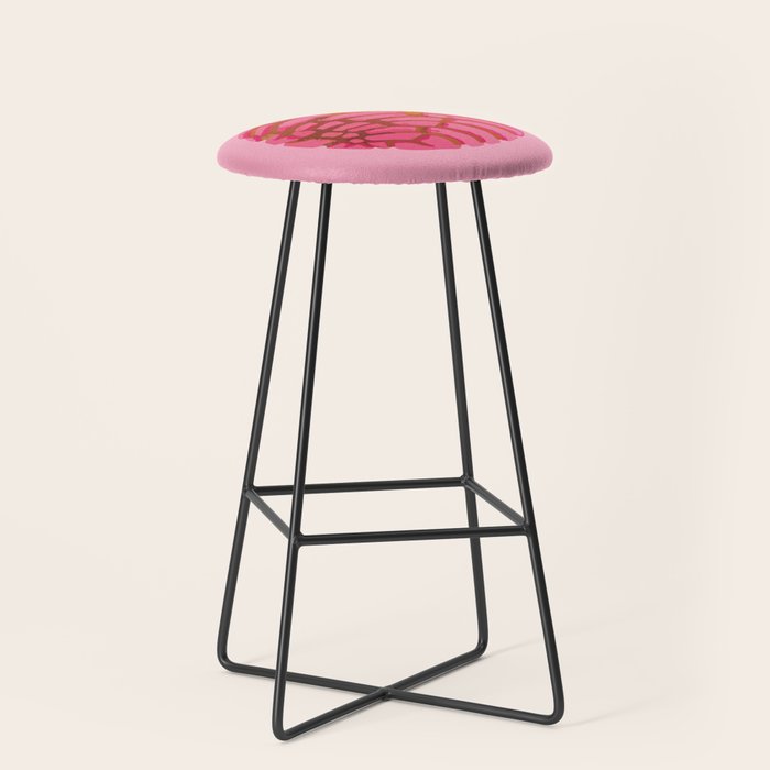 Pink concha bread mexican concha pan dulce mexican food lover Stool Gallery Image 1