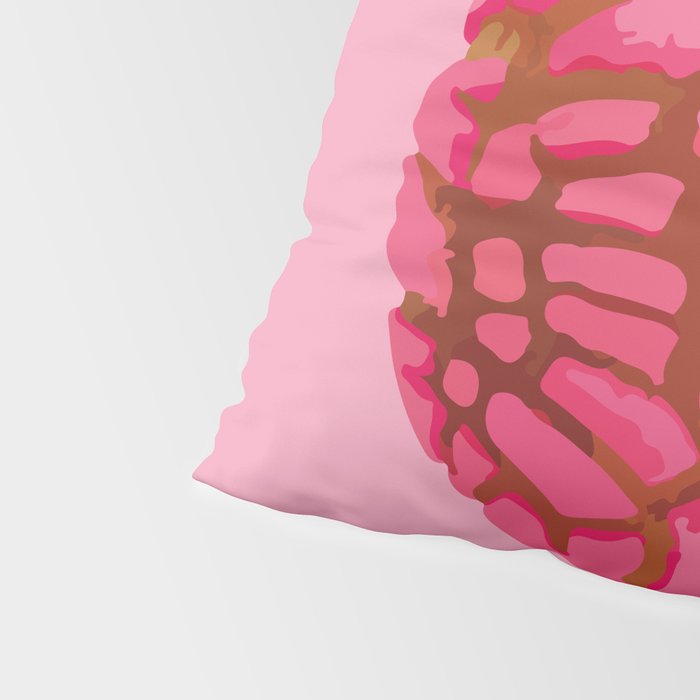 Pink concha bread mexican concha pan dulce mexican food lover Pillow Sham Gallery Image 4