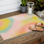 Soft pastel dream space Outdoor Rug Gallery Image 2
