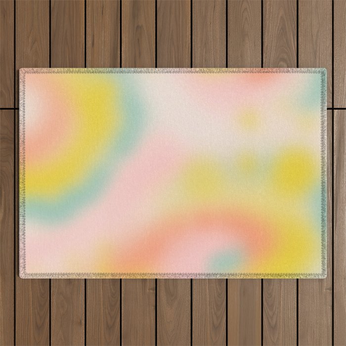 Soft pastel dream space Outdoor Rug Gallery Image 1