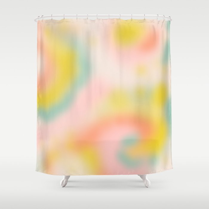 Soft pastel dream space Shower Curtain Gallery Image 1