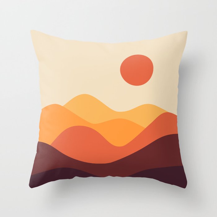 Geometric Landscape 21 Throw Pillow Gallery Image 1