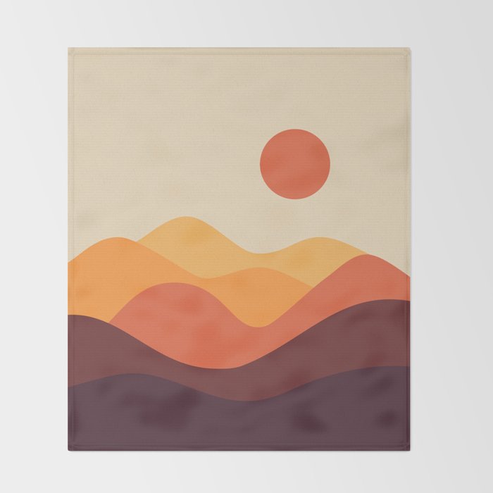 Geometric Landscape 21 Throw Blanket Gallery Image 2