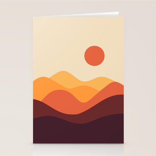Geometric Landscape 21 Stationery Card Gallery Image 2