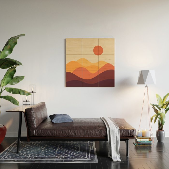 Geometric Landscape 21 Wood Wall Art Gallery Image 2