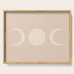 Moon Shapes Minimalism - Ethereal Light Serving Tray Gallery Image 1