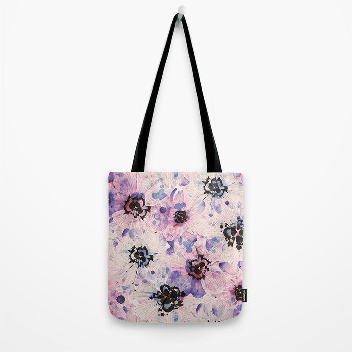 Abstract flowered paint modern Tote Bag Gallery Image 2