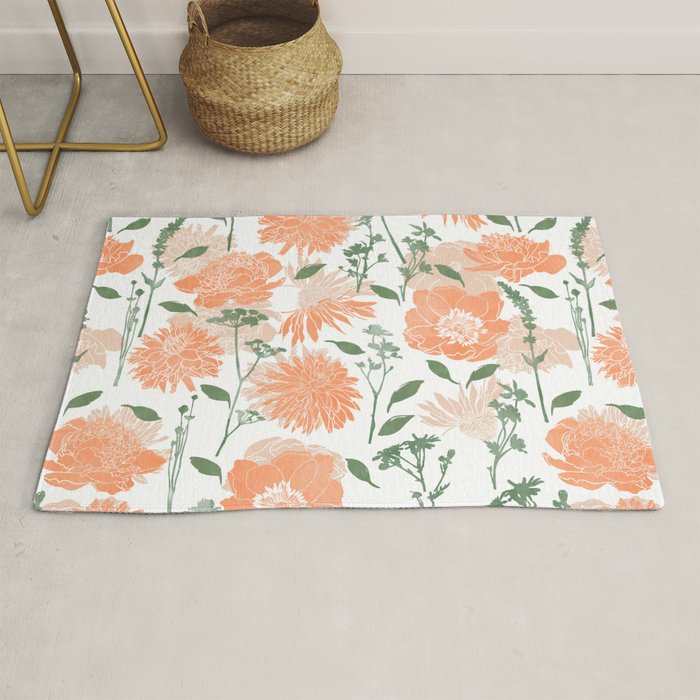Modern floral blooms PGM5 Rug Gallery Image 1