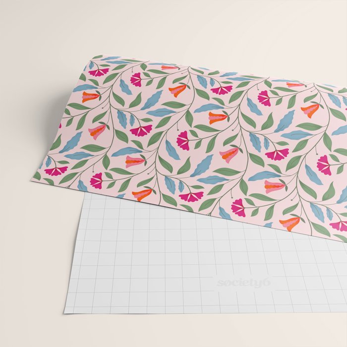 Floral Play - Vintage-Inspired Pattern Wrapping Paper Gallery Image 2