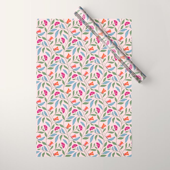 Floral Play - Vintage-Inspired Pattern Wrapping Paper Gallery Image 1